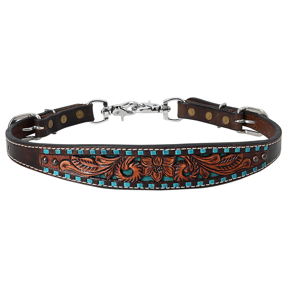 Bar H Equine Genuine Western American Leather Horse Premium Headstall & Breast Collar Set