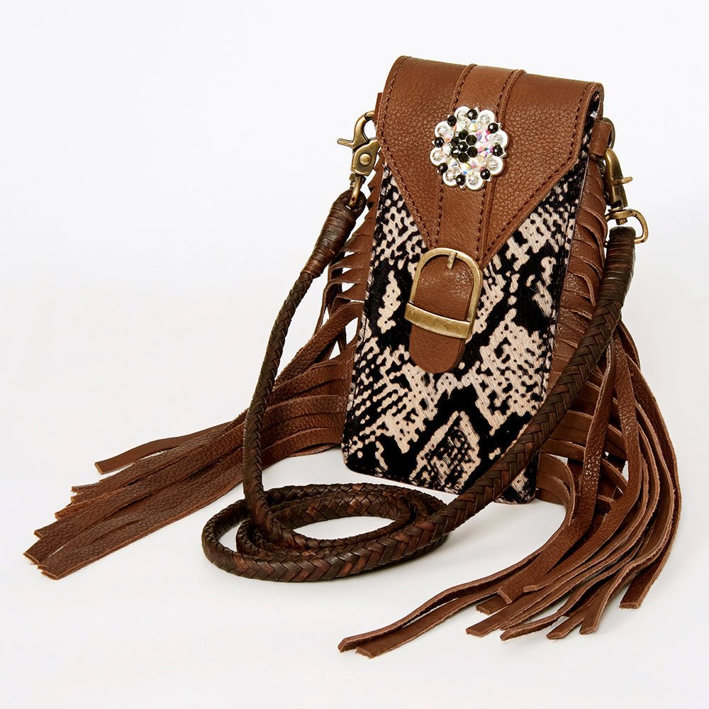 American Darling Cell Phone Holder Hair-On Genuine Leather