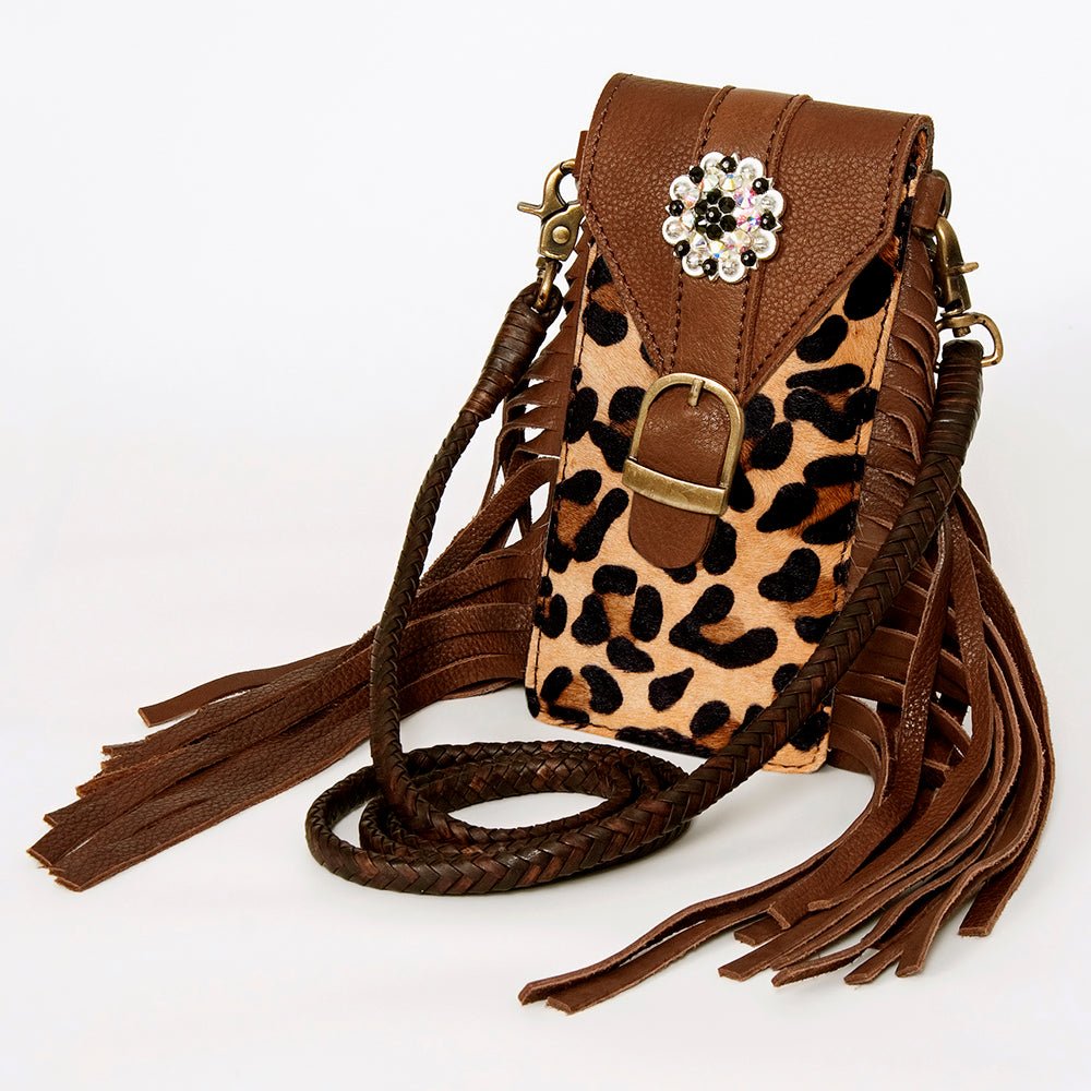 American Darling Cell Phone Holder Hair-On Genuine Leather