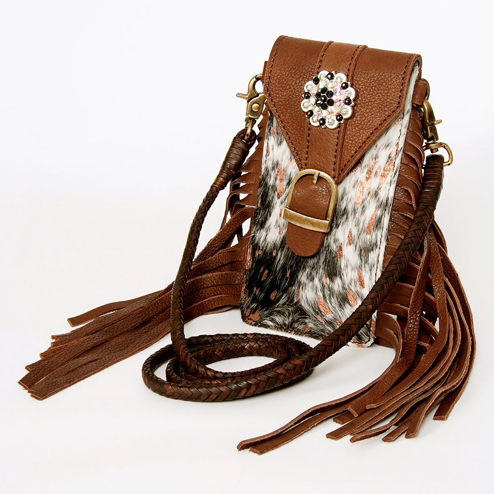 American Darling Cell Phone Holder Hair-On Genuine Leather