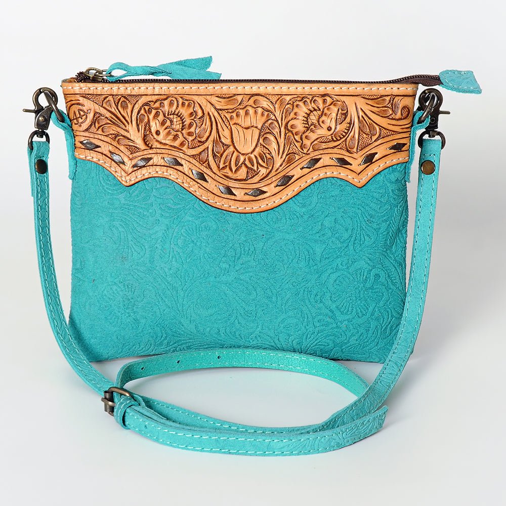 American Darling Western Small Crossbody Bag – Genuine Hair-On Cowhide Leather with Fringes, Adjustable Strap, Handcrafted in Texas