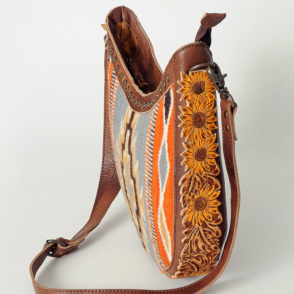 American Darling Hand Tooled Saddle Blanket Genuine Leather