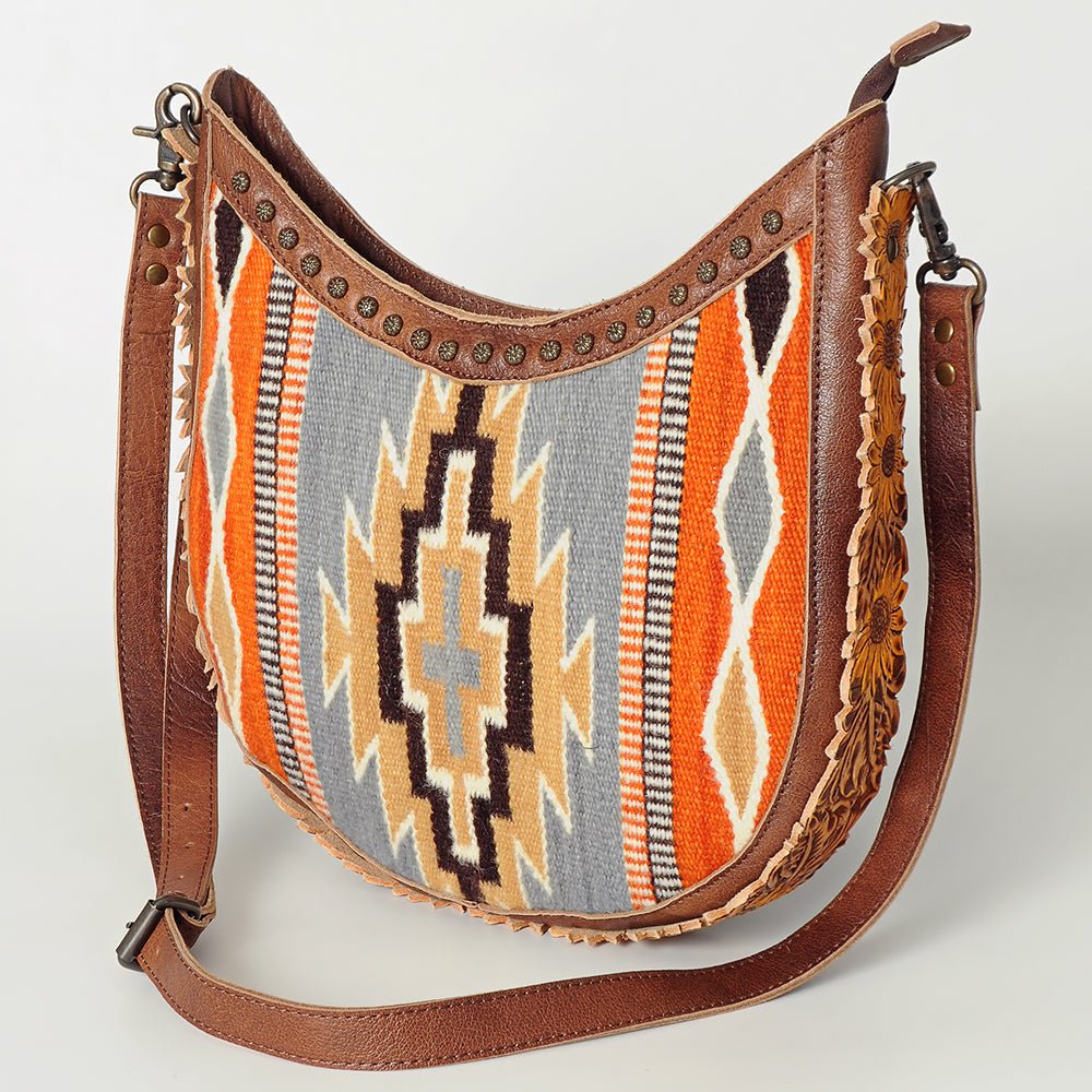American Darling Hand Tooled Saddle Blanket Genuine Leather
