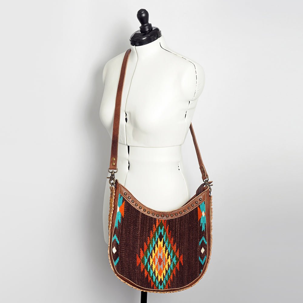 American Darling Hand Tooled Saddle Blanket Genuine Leather