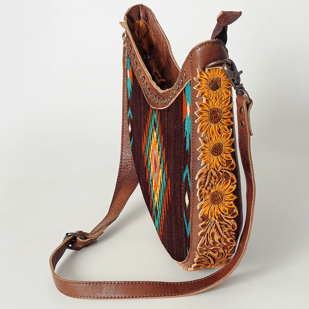 American Darling Hand Tooled Saddle Blanket Genuine Leather