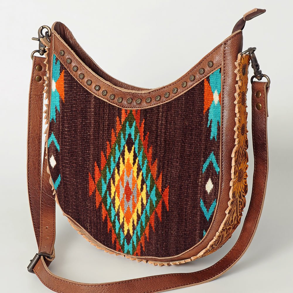 American Darling Hand Tooled Saddle Blanket Genuine Leather