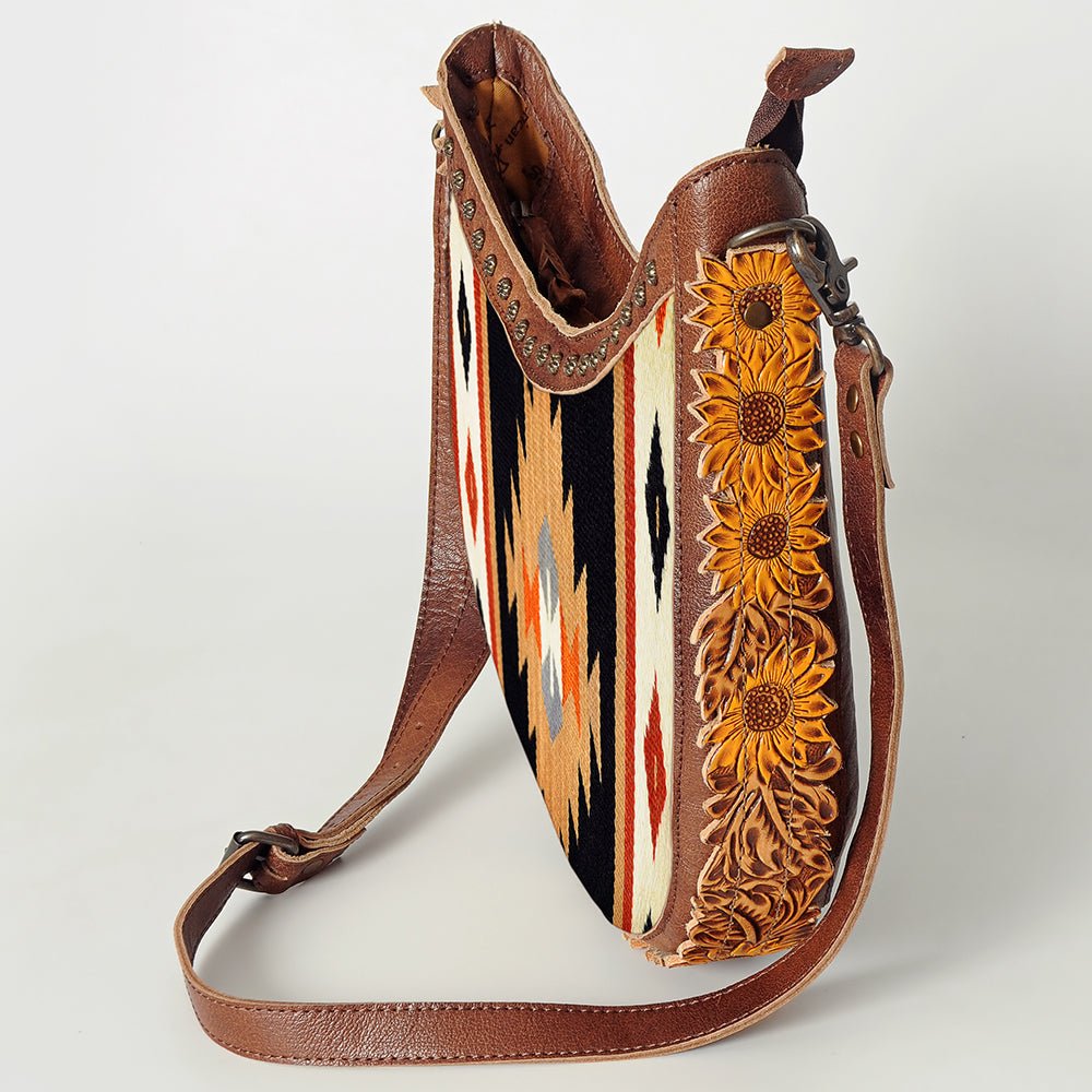 American Darling Hand Tooled Saddle Blanket Genuine Leather