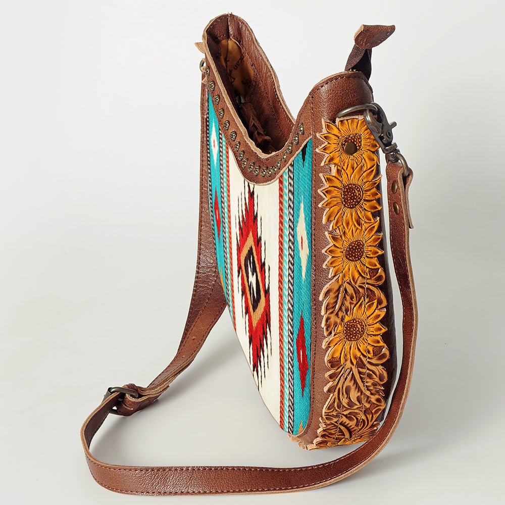 American Darling Hand Tooled Saddle Blanket Genuine Leather