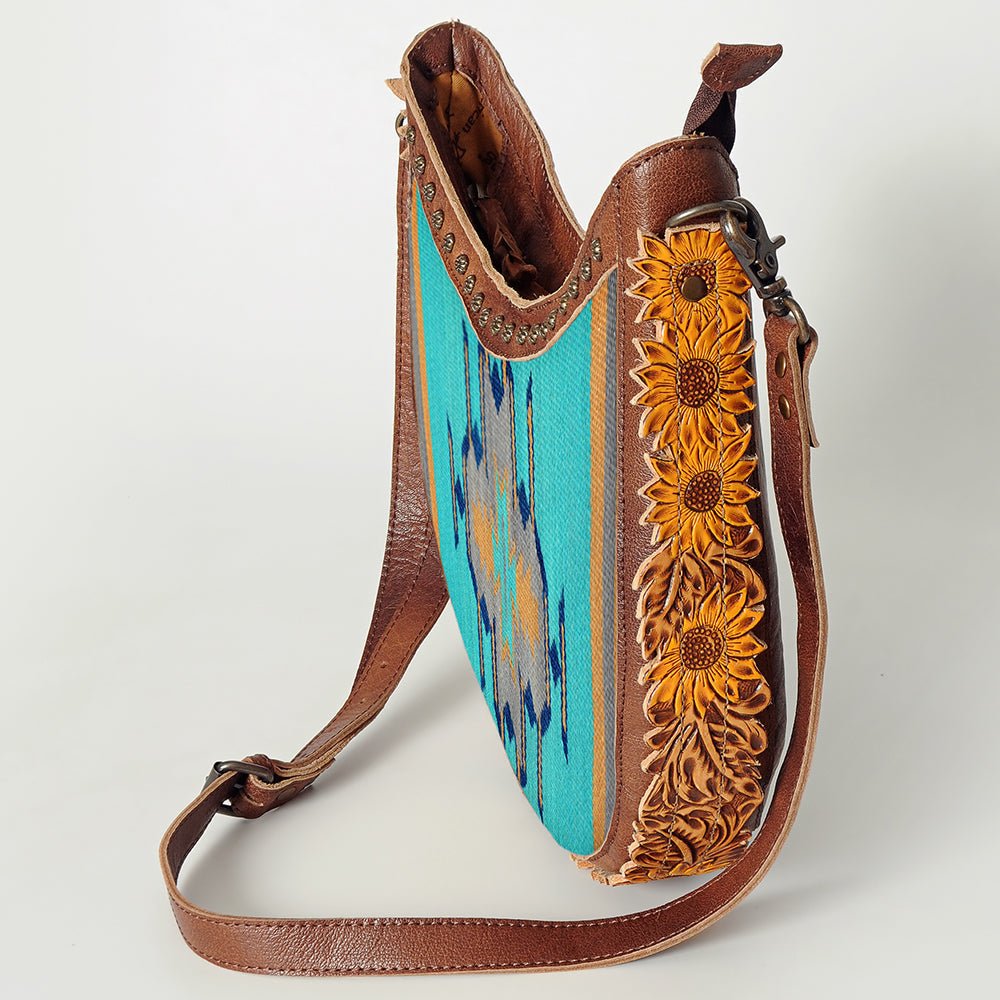 American Darling Hand Tooled Saddle Blanket Genuine Leather