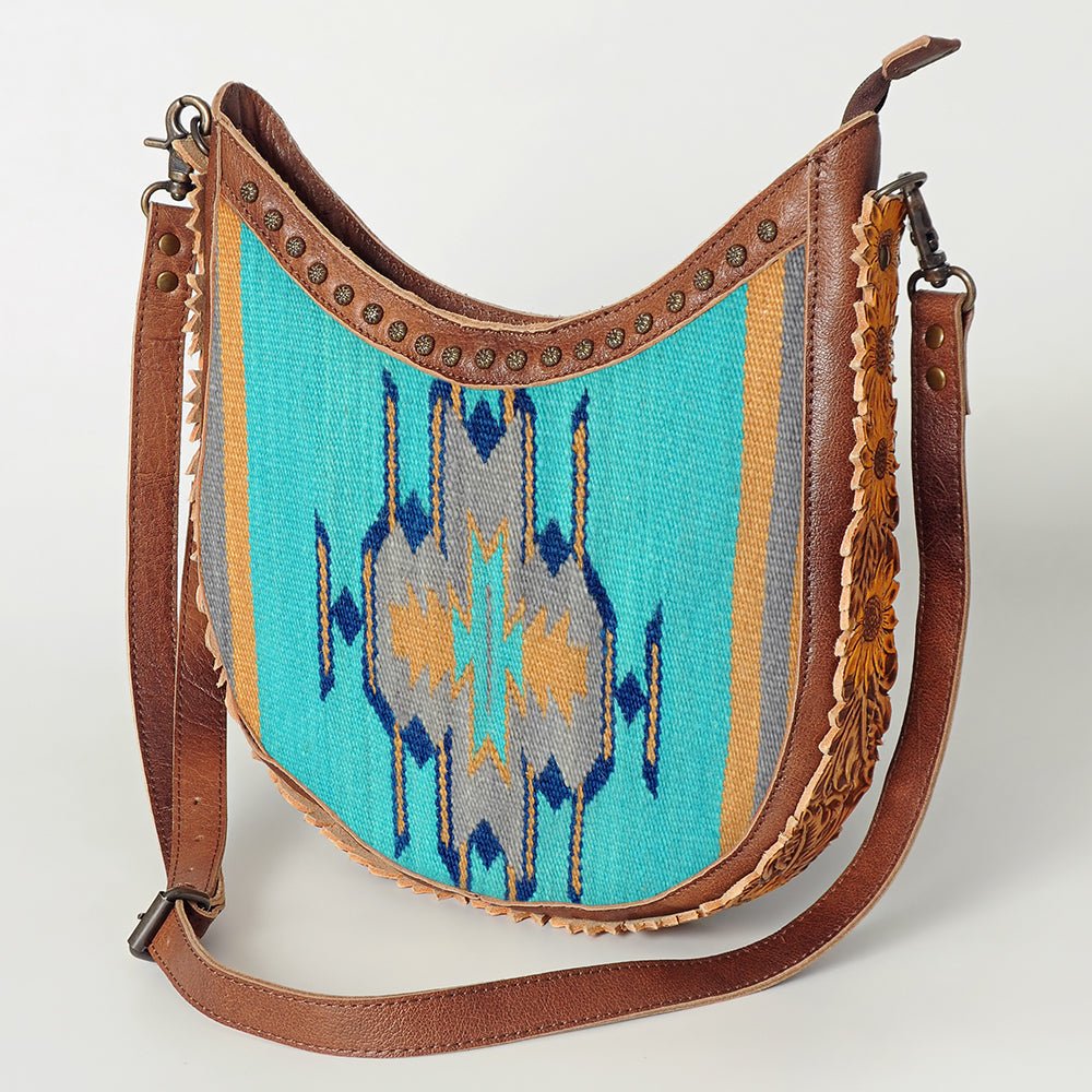 American Darling Hand Tooled Saddle Blanket Genuine Leather