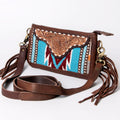 American Darling Small Crossbody Hand Tooled Saddle Blanket Genuine Leather