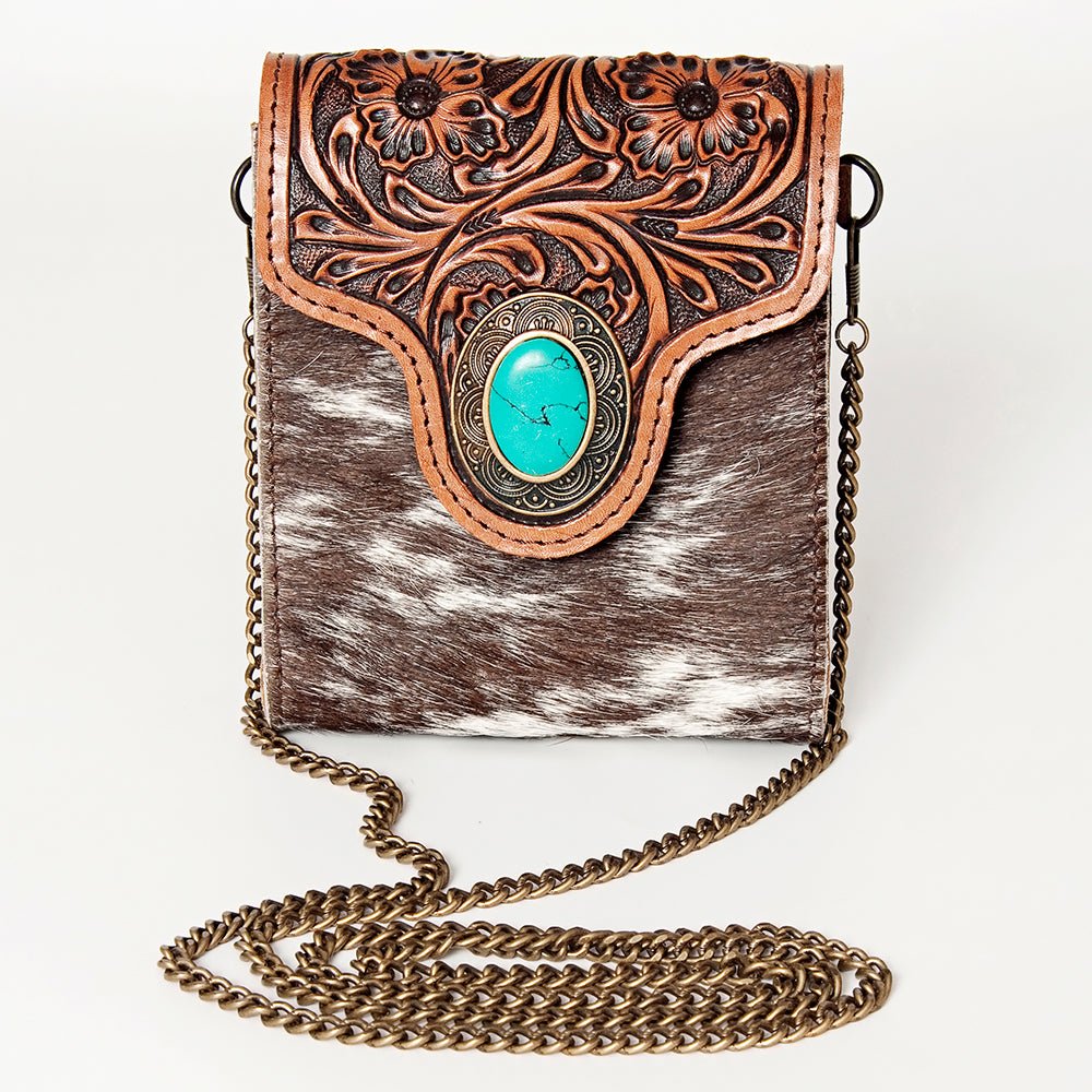 American Darling Hand Tooled Hair-On Genuine Leather