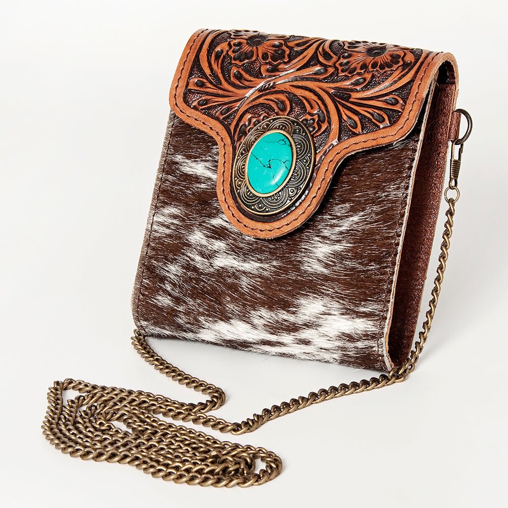 American Darling Hand Tooled Hair-On Genuine Leather