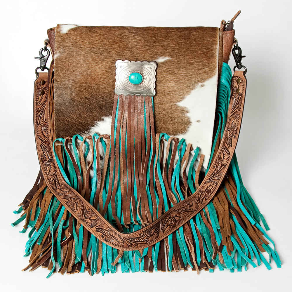 American Darling Hair-On Genuine Leather Messenger Bag