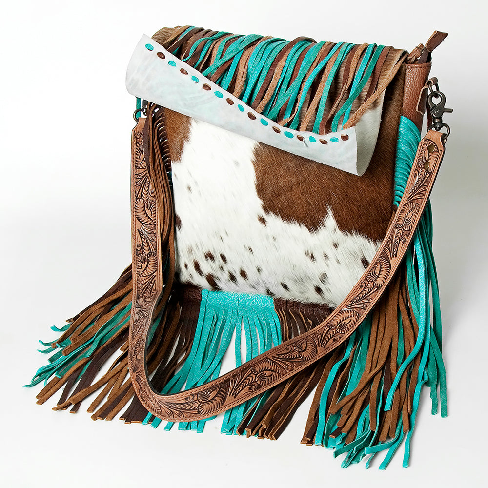 American Darling Hair-On Genuine Leather Messenger Bag