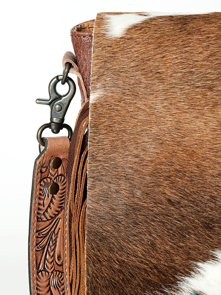 American Darling Hair-On Genuine Leather Messenger Bag