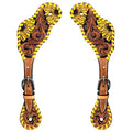 Bar H Equine Leather Spurs Straps for Adults - Western Womens Spur Straps for Horse Riding, Barrel Racing, Show, and Rodeo