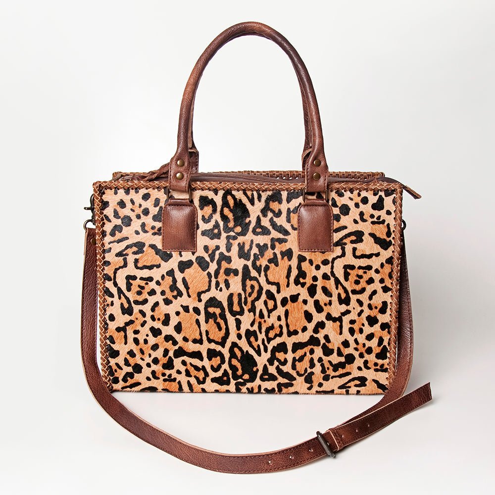 American Darling Briefcase Hair-On Genuine Leather