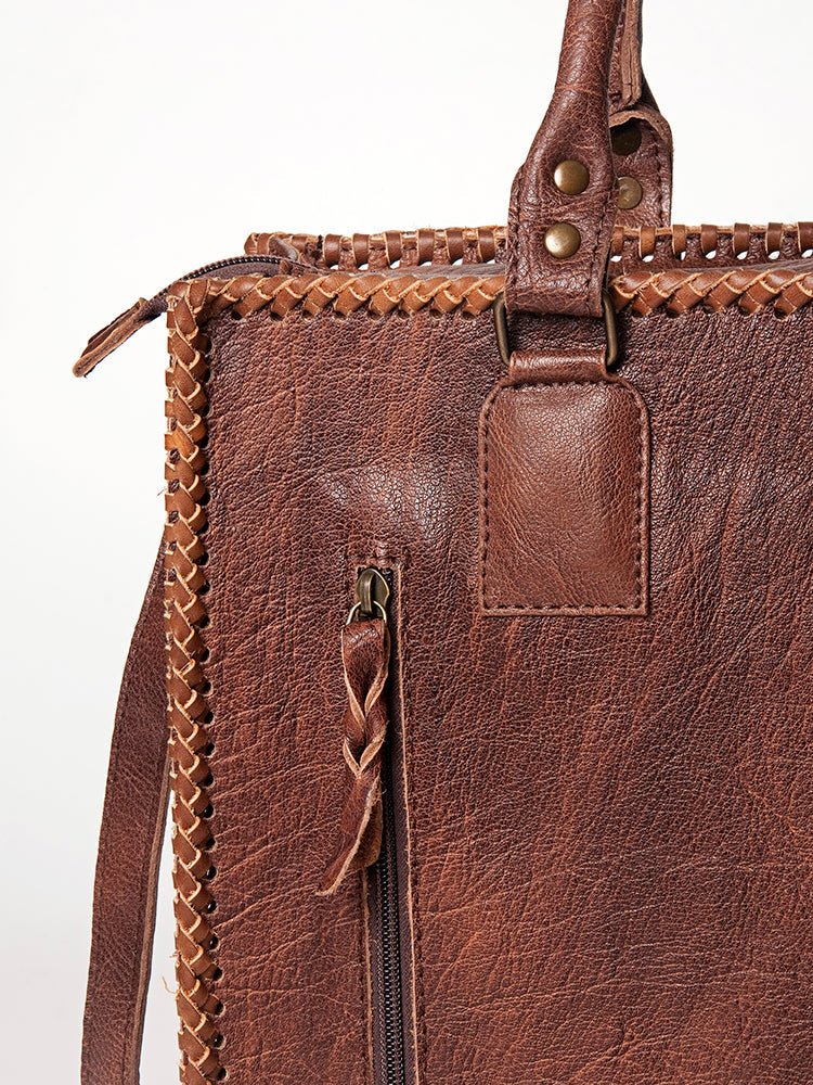 American Darling Briefcase Hair-On Genuine Leather