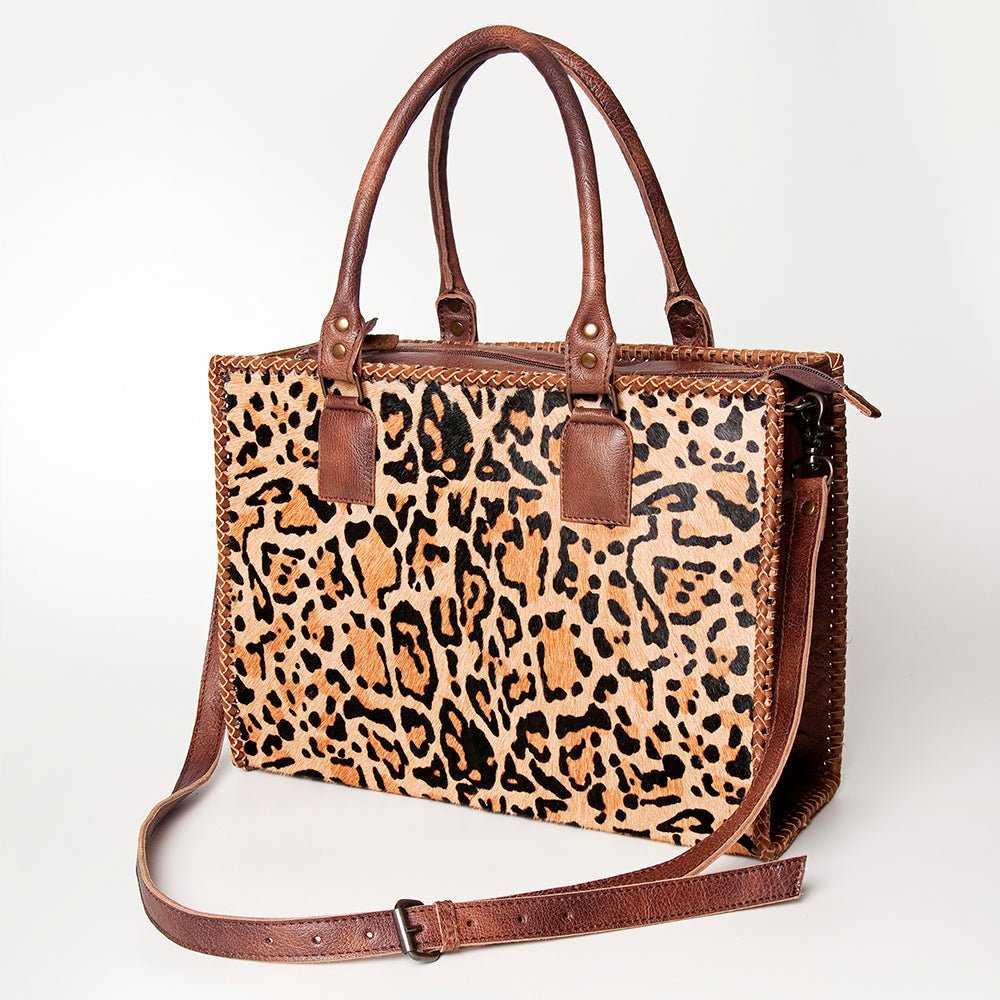 American Darling Briefcase Hair-On Genuine Leather