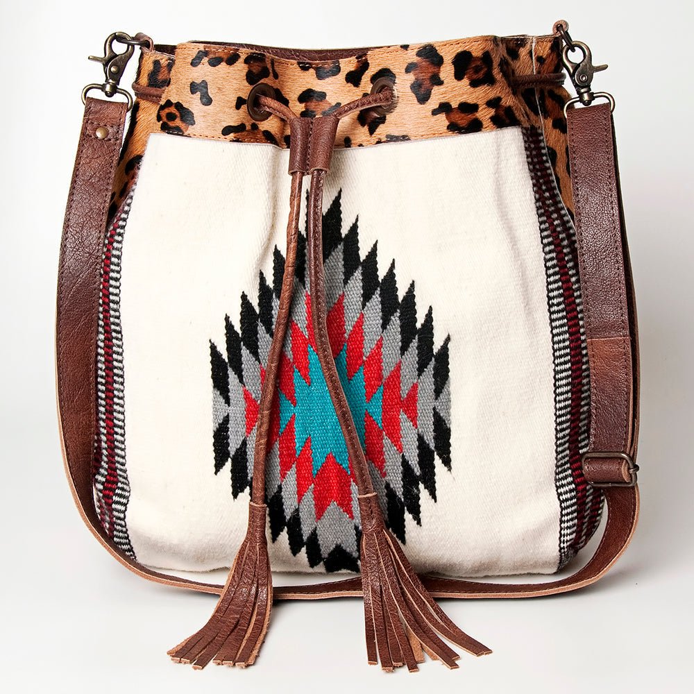 American Darling Saddle Blanket Hair-On Genuine Leather Crossbody Bag