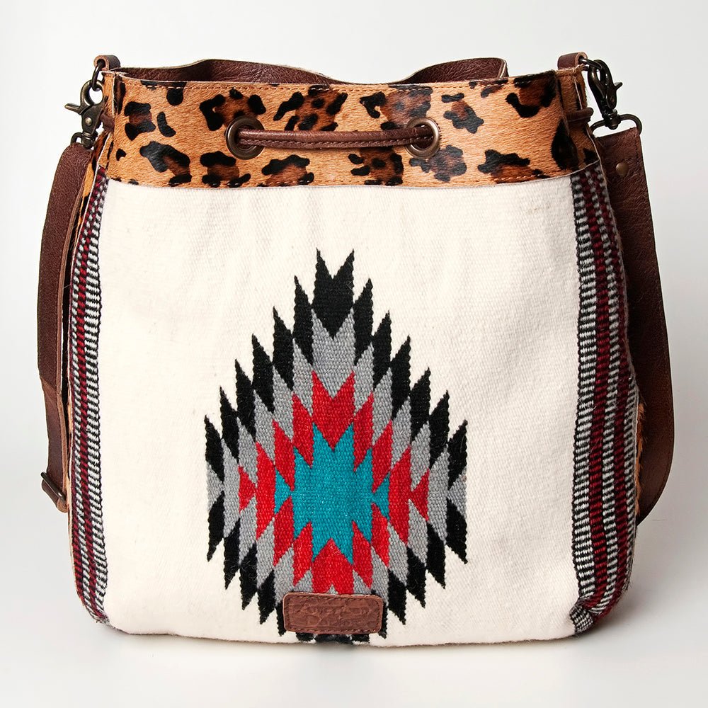 American Darling Saddle Blanket Hair-On Genuine Leather Crossbody Bag