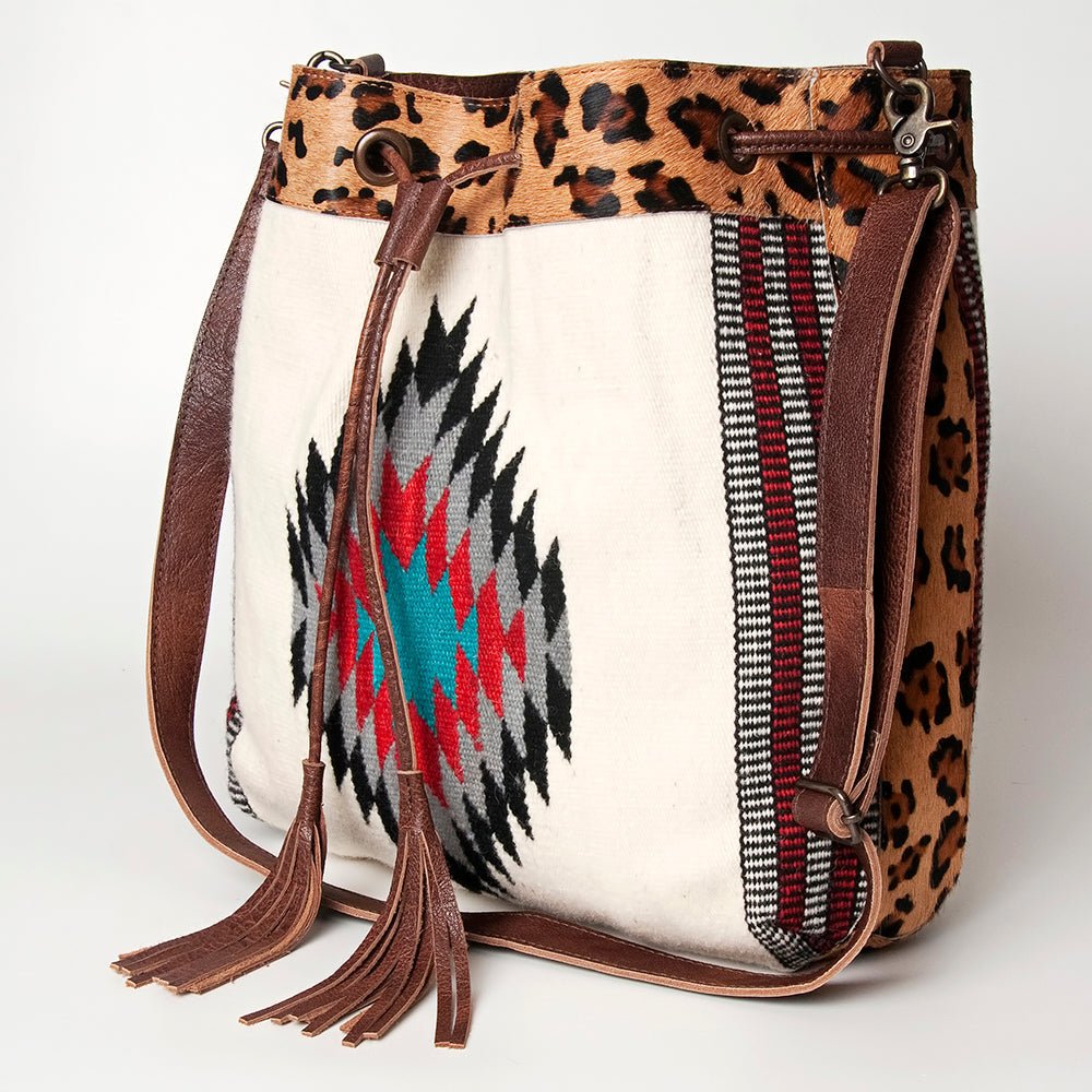 American Darling Saddle Blanket Hair-On Genuine Leather Crossbody Bag