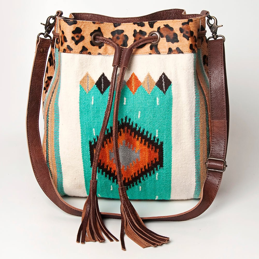 American Darling Saddle Blanket Hair-On Genuine Leather Crossbody Bag