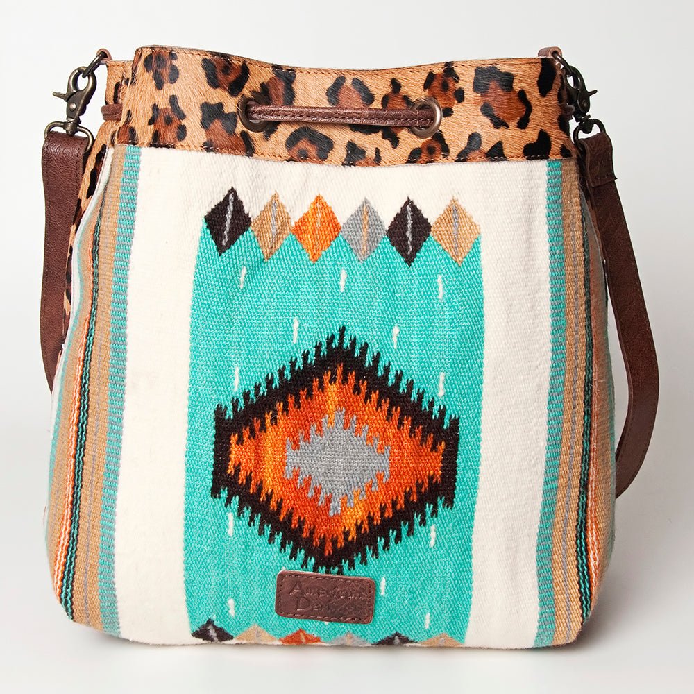 American Darling Saddle Blanket Hair-On Genuine Leather Crossbody Bag