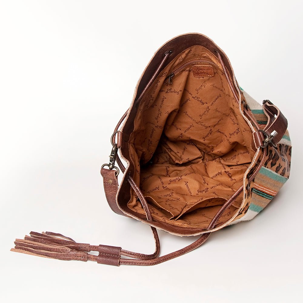 American Darling Saddle Blanket Hair-On Genuine Leather Crossbody Bag