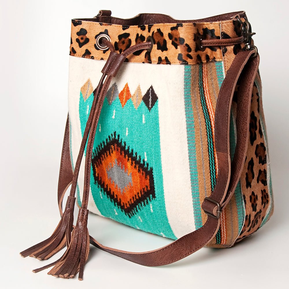 American Darling Saddle Blanket Hair-On Genuine Leather Crossbody Bag