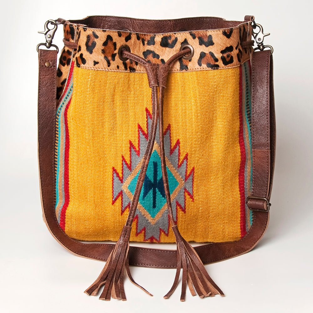 American Darling Saddle Blanket Hair-On Genuine Leather Crossbody Bag