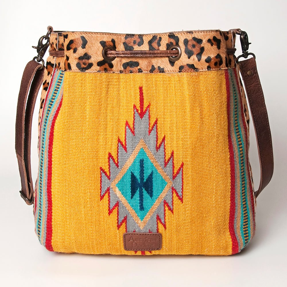 American Darling Saddle Blanket Hair-On Genuine Leather Crossbody Bag