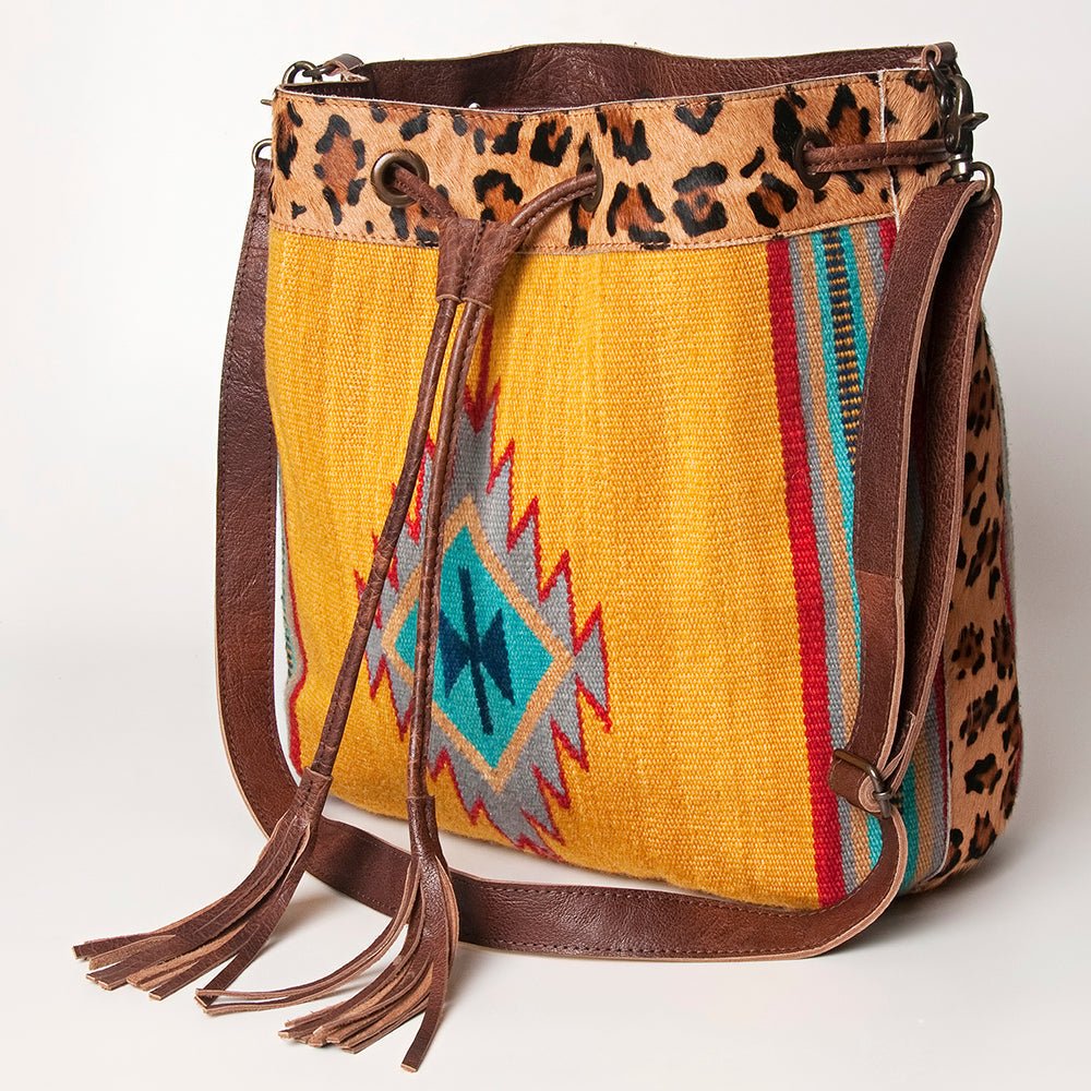 American Darling Saddle Blanket Hair-On Genuine Leather Crossbody Bag
