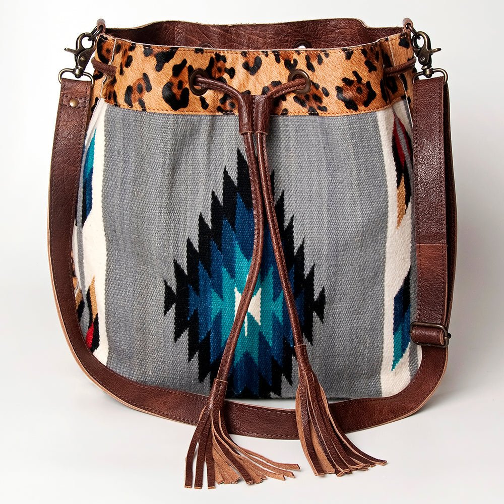 American Darling Saddle Blanket Hair-On Genuine Leather Crossbody Bag