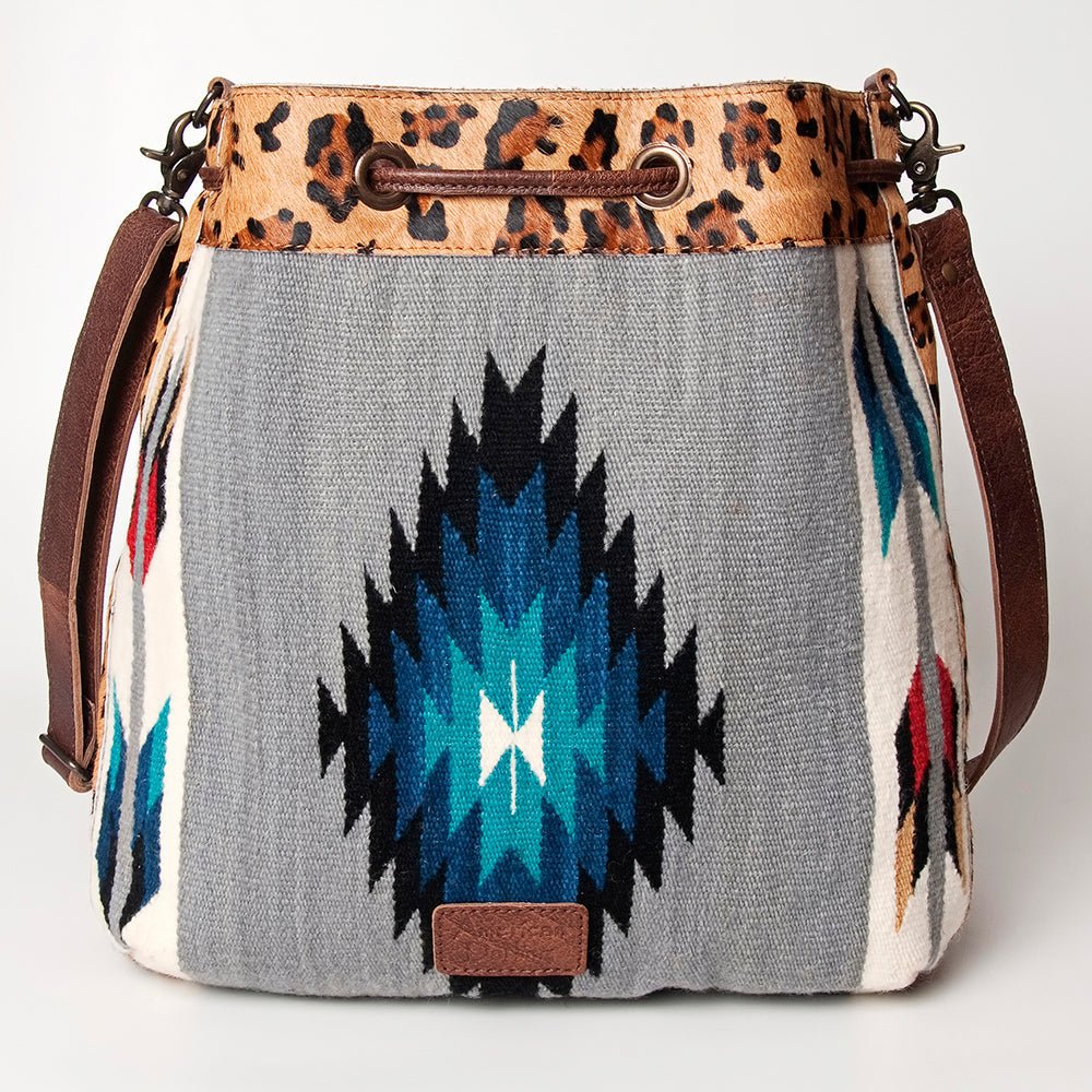American Darling Saddle Blanket Hair-On Genuine Leather Crossbody Bag
