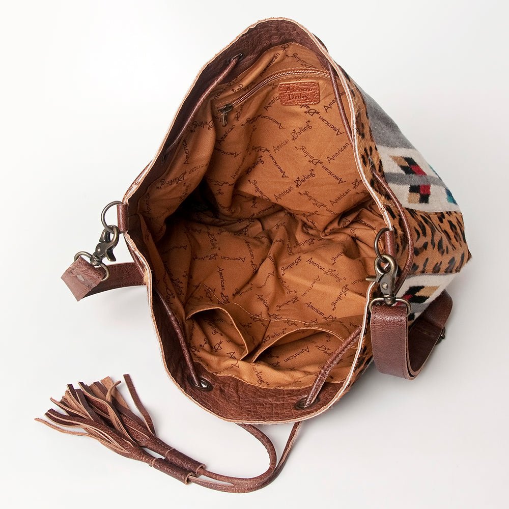 American Darling Saddle Blanket Hair-On Genuine Leather Crossbody Bag
