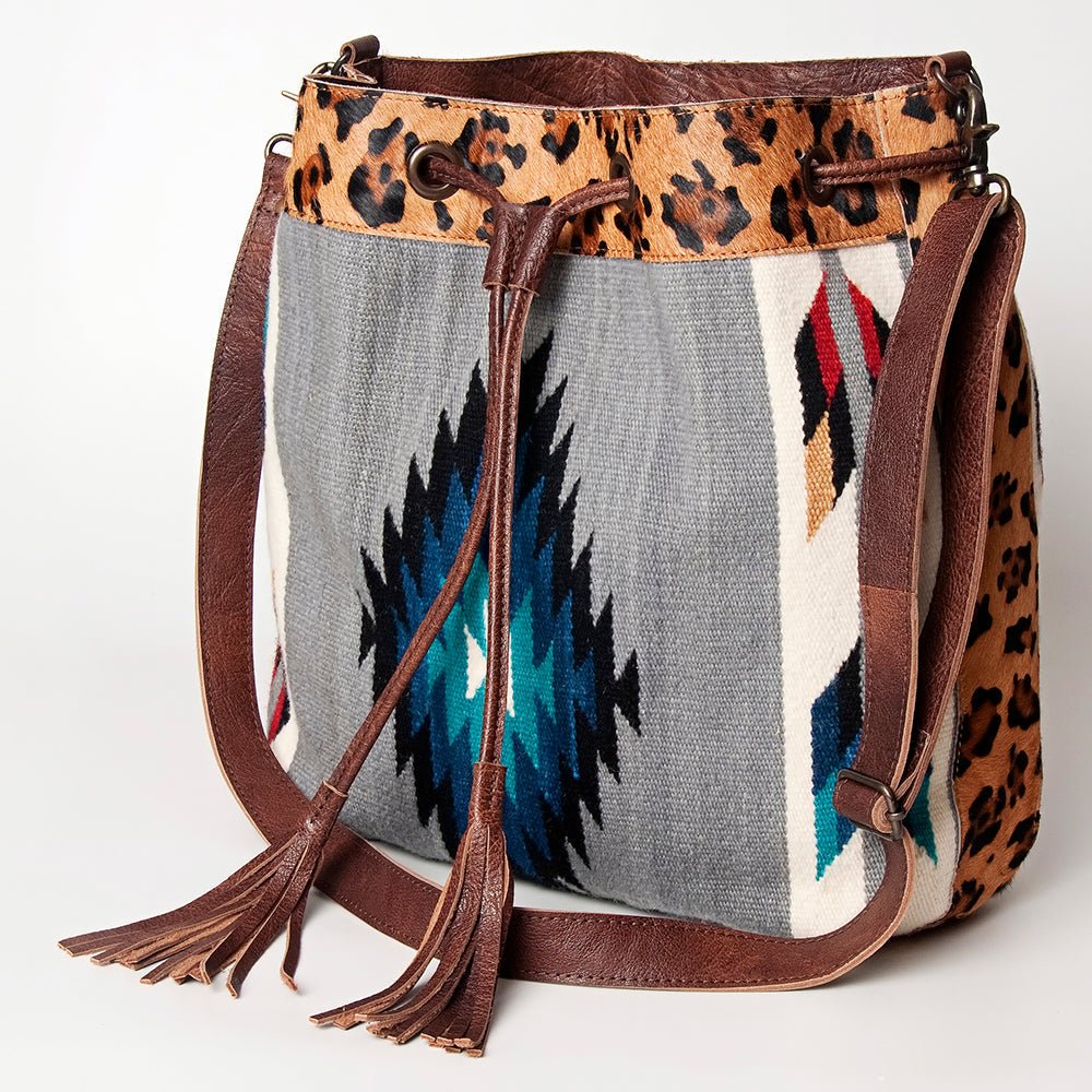 American Darling Saddle Blanket Hair-On Genuine Leather Crossbody Bag
