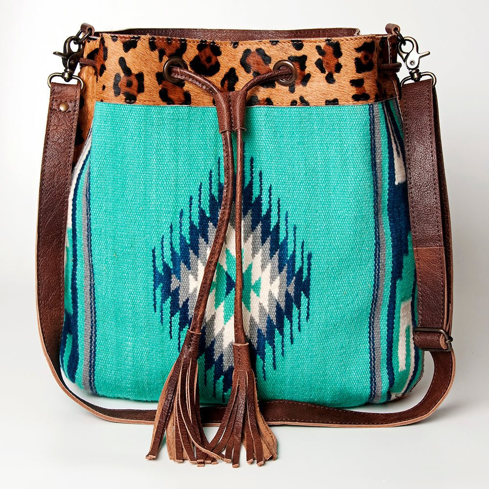 American Darling Saddle Blanket Hair-On Genuine Leather Crossbody Bag