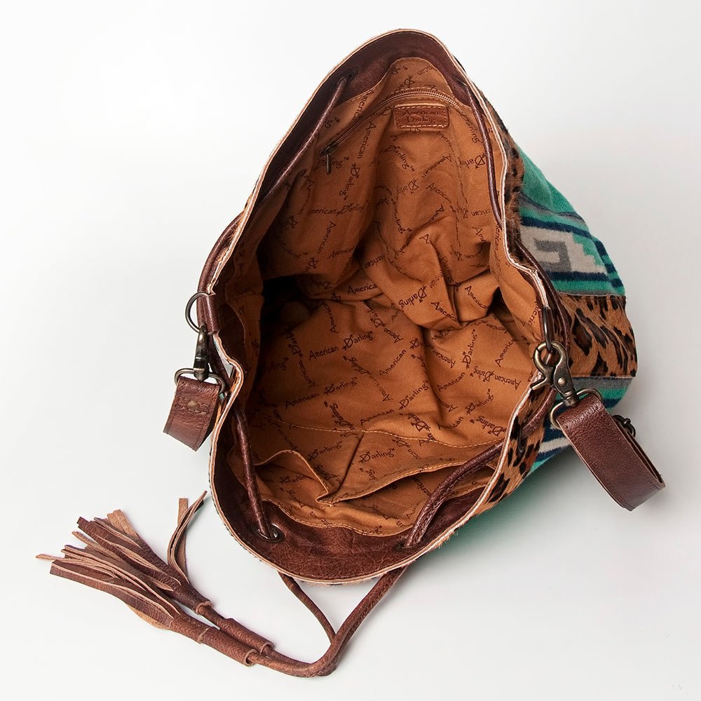 American Darling Saddle Blanket Hair-On Genuine Leather Crossbody Bag