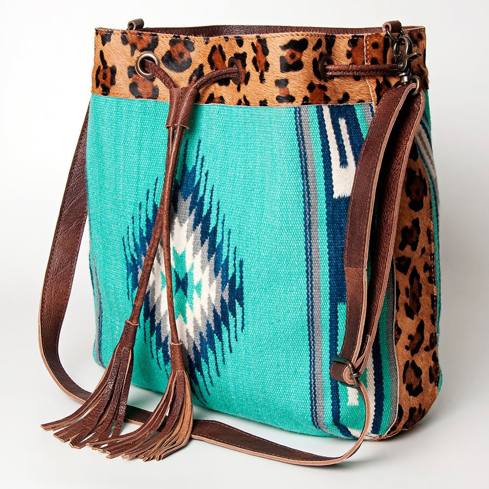 American Darling Saddle Blanket Hair-On Genuine Leather Crossbody Bag