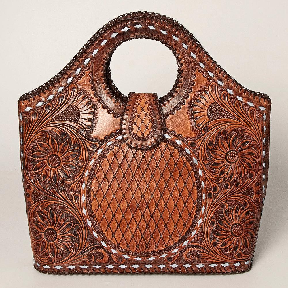 American Darling Hand-Tooled Genuine Leather Tote