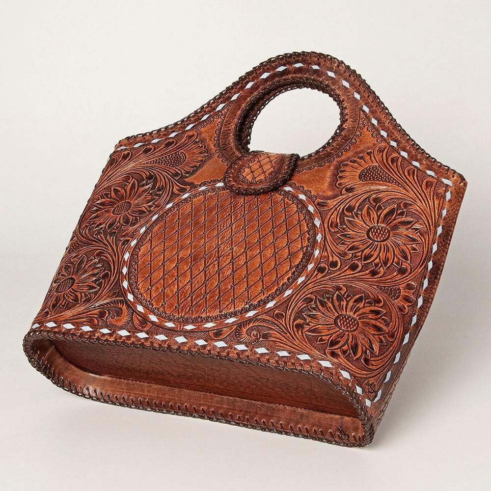 American Darling Hand-Tooled Genuine Leather Tote