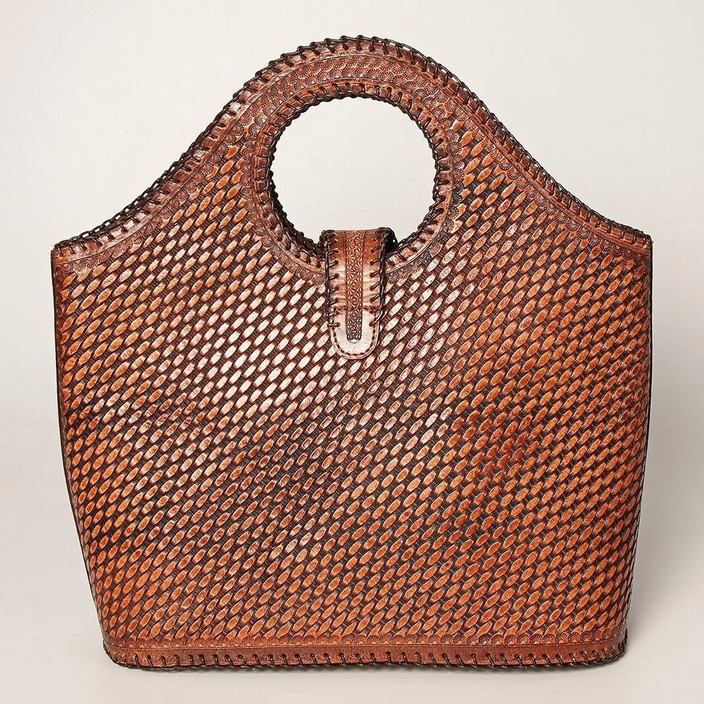 American Darling Hand-Tooled Genuine Leather Tote