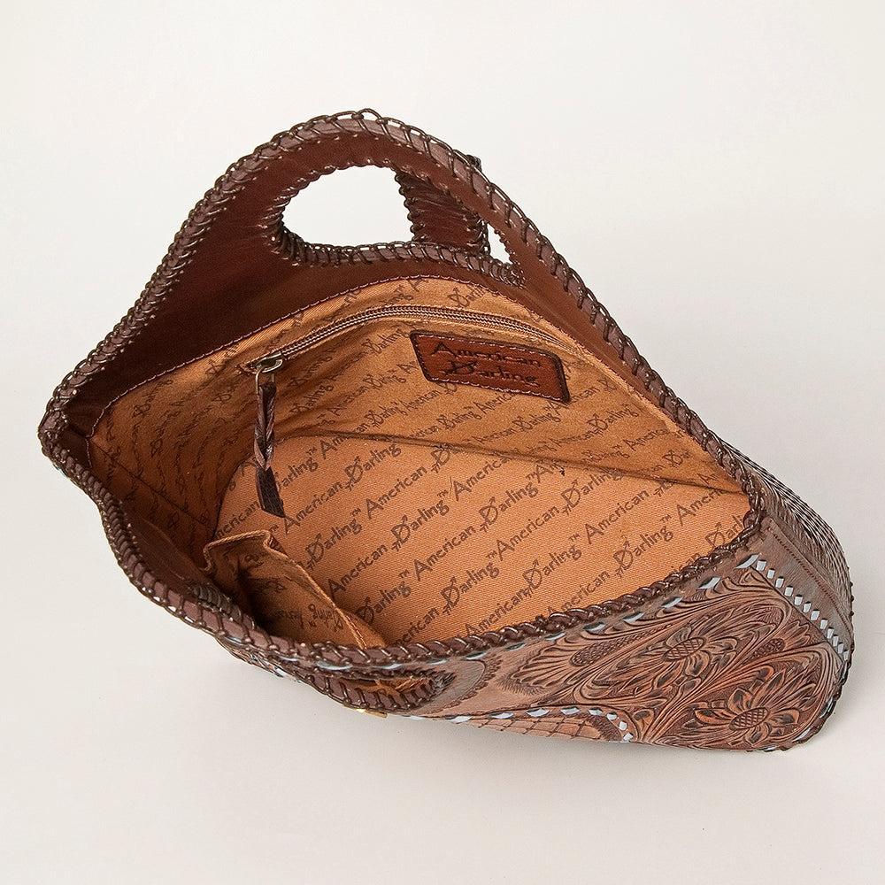 American Darling Hand-Tooled Genuine Leather Tote
