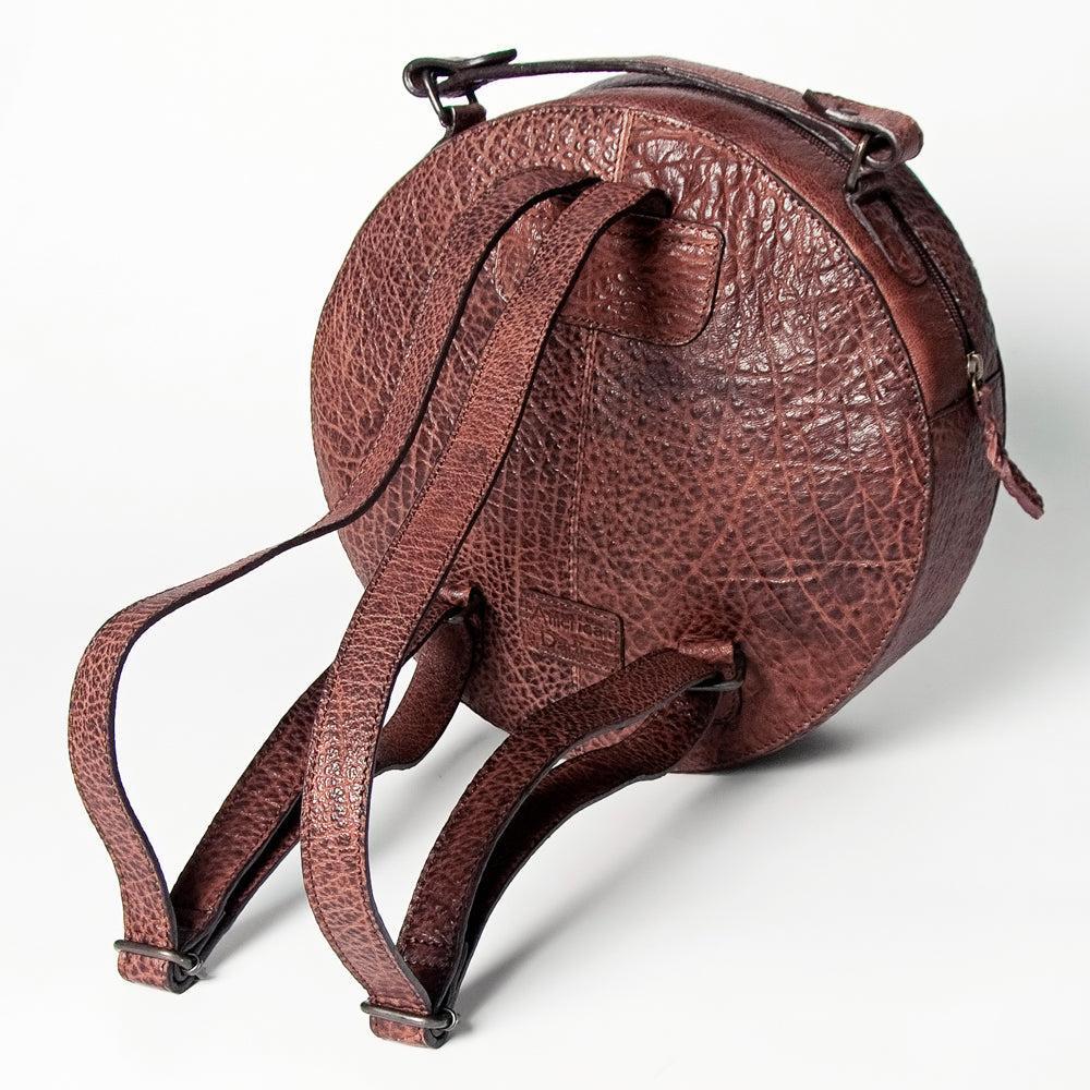 American Darling Hand-Tooled Hair-On Genuine Leather Canteen Bag