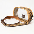 American Darling Hand-Tooled Genuine Leather Clear Bag