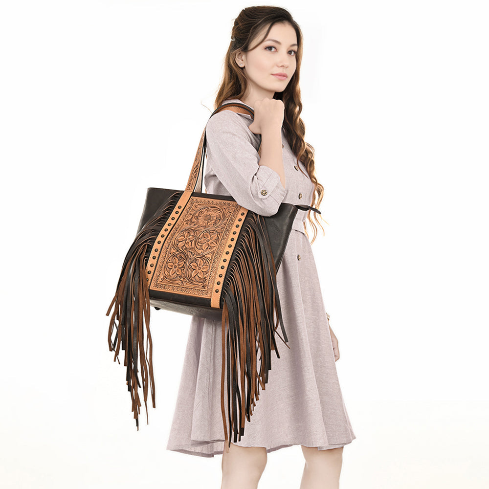 American Darling Hand-Tooled Genuine Leather Bag
