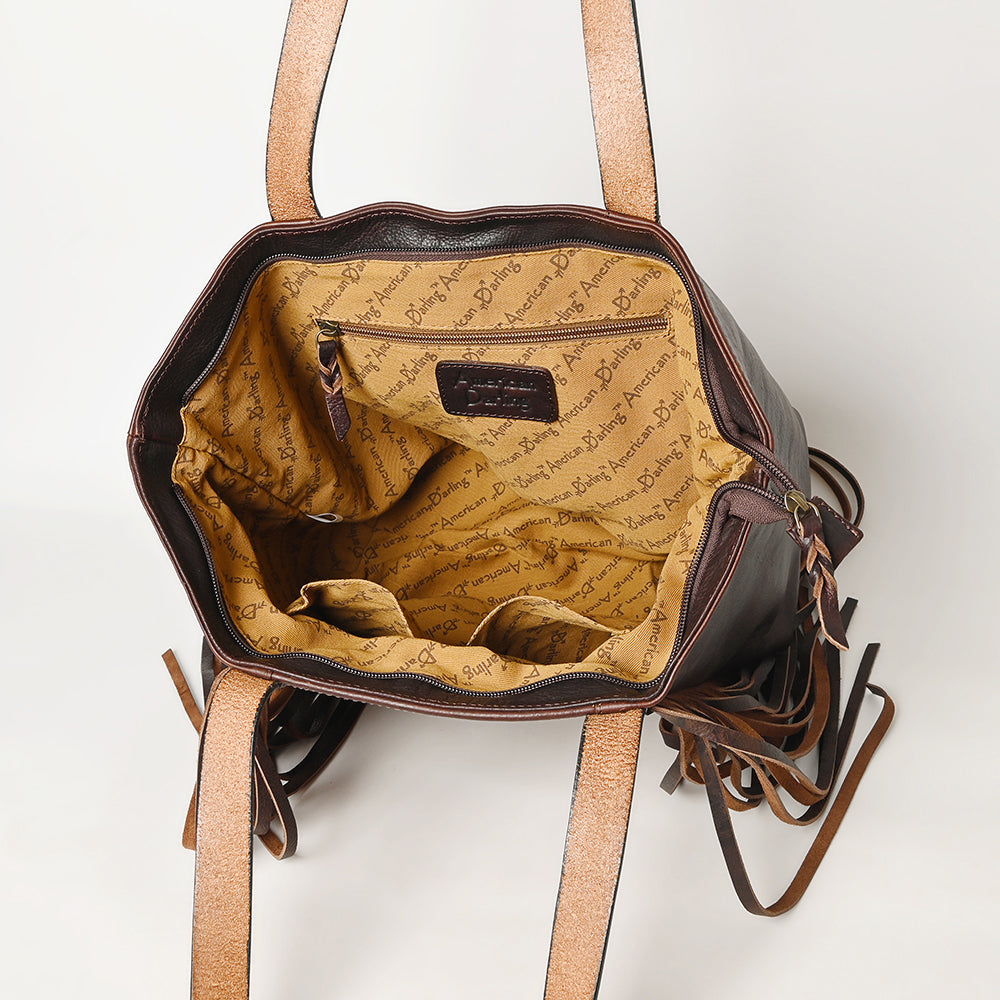 American Darling Hand-Tooled Genuine Leather Bag