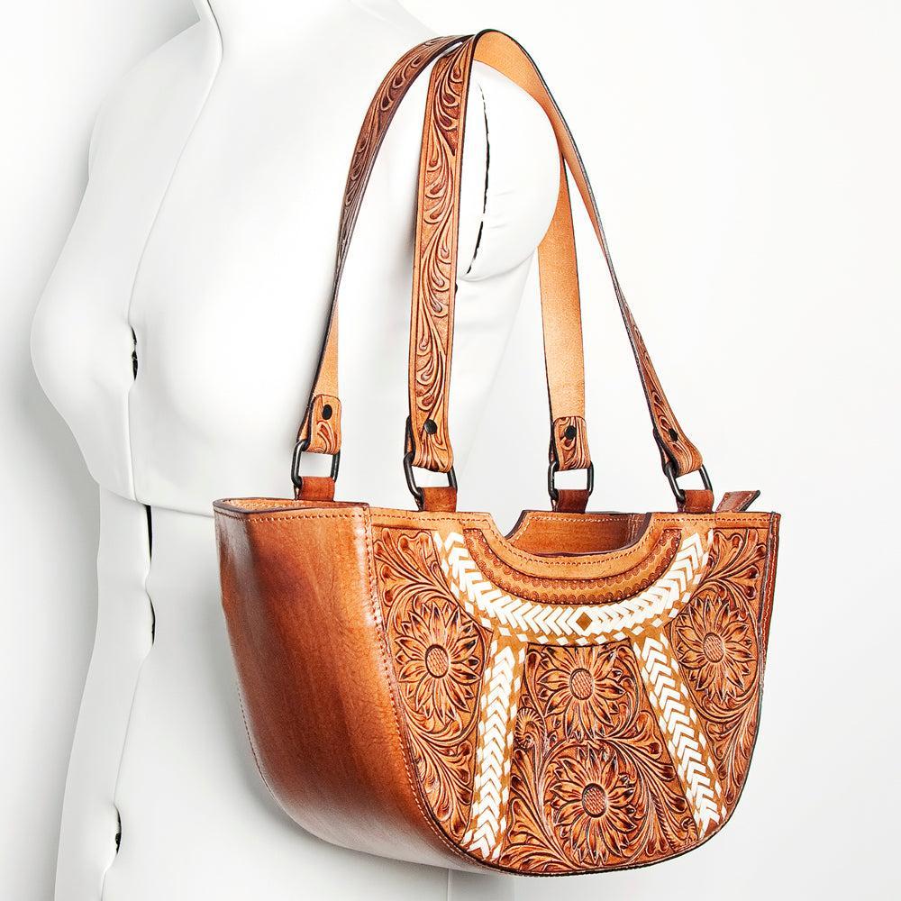 American Darling Hand-Tooled Genuine Leather Tote
